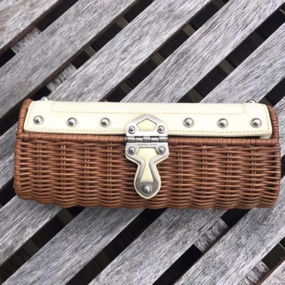 Michael Kors Handbags - Michael Kors Santorini Rattan Clutch